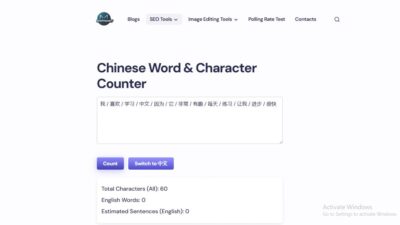 how to use chinese word counter